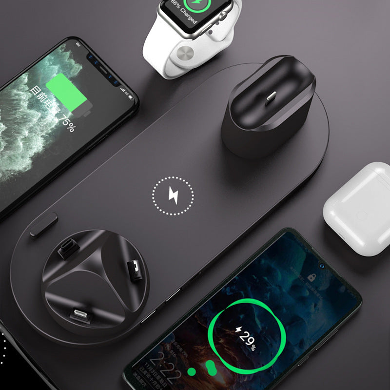 Wireless Charger For IPhone Fast Charger For Phone Fast Charging Pad For Phone Watch 6 In 1 Charging Dock Station - Nukindz