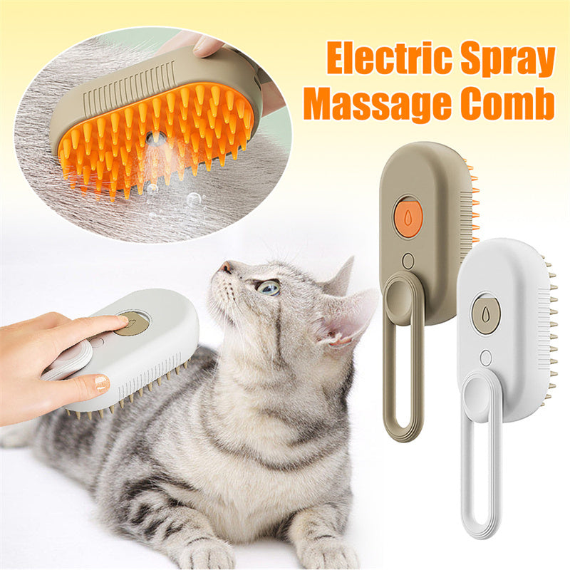 Cat Steam Brush Steamy Dog Brush 3 In 1 Electric Spray Cat Hair Brushes For Massage Pet Grooming Comb Hair Removal Combs Pet Products - Nukindz