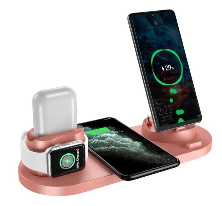 Wireless Charger For IPhone Fast Charger For Phone Fast Charging Pad For Phone Watch 6 In 1 Charging Dock Station - Nukindz