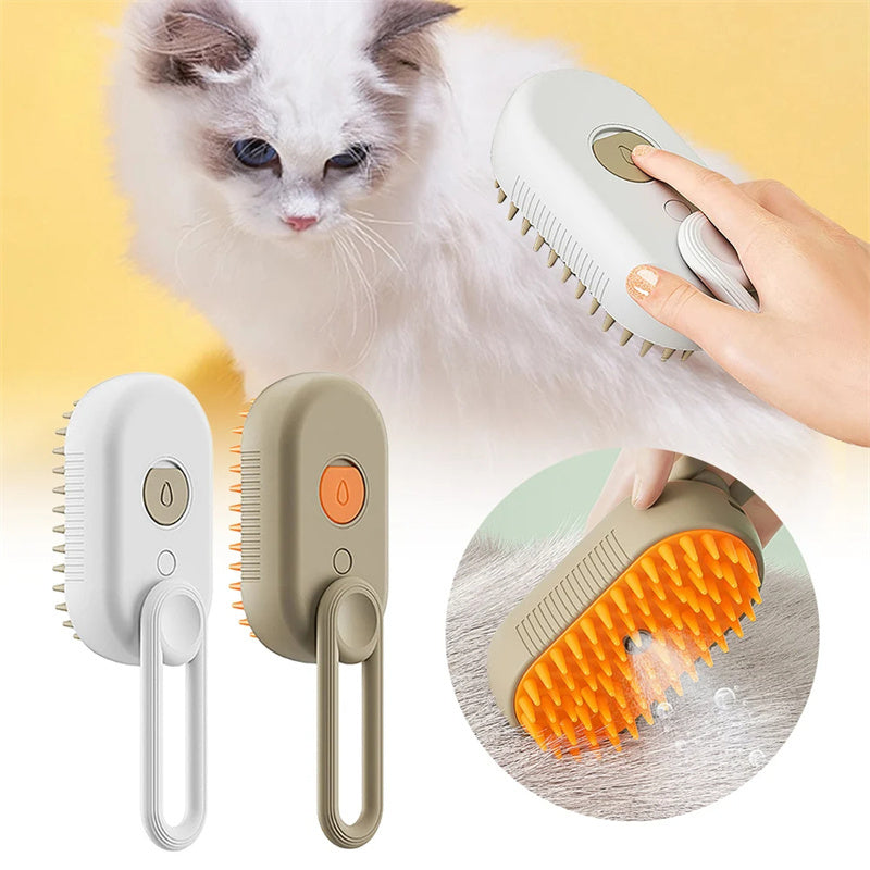 Cat Steam Brush Steamy Dog Brush 3 In 1 Electric Spray Cat Hair Brushes For Massage Pet Grooming Comb Hair Removal Combs Pet Products - Nukindz