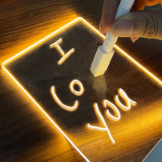 Creative Note Board Creative Led Night Light USB Message Board Holiday Light With Pen Gift For Children Girlfriend Decoration Night Lamp - Nukindz