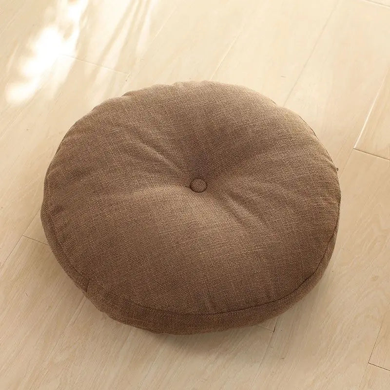 Round Chenille Meditation & Floor Seating Cushion - Nukindz