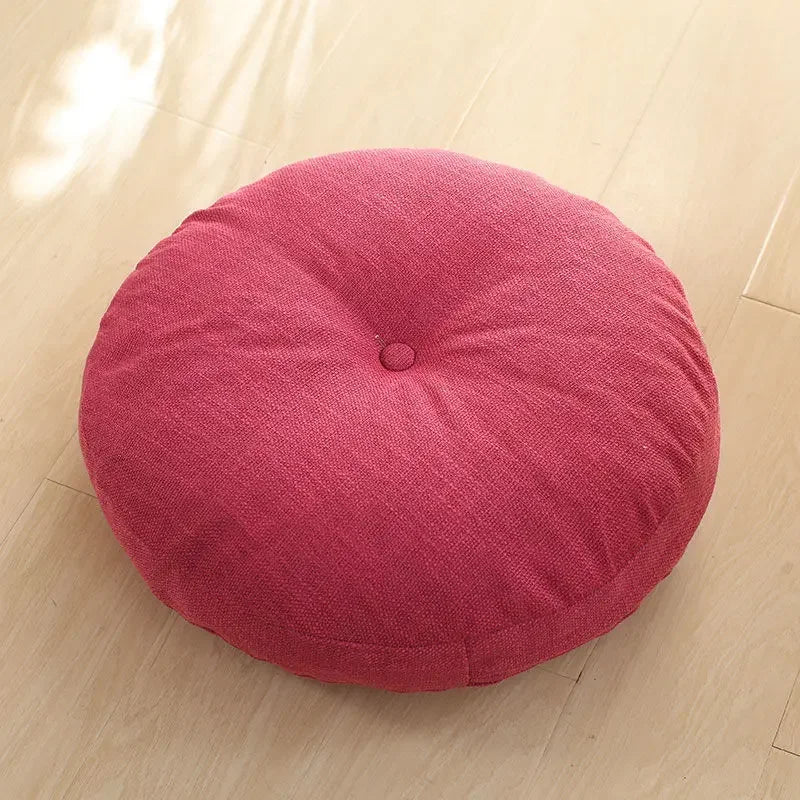 Round Chenille Meditation & Floor Seating Cushion - Nukindz