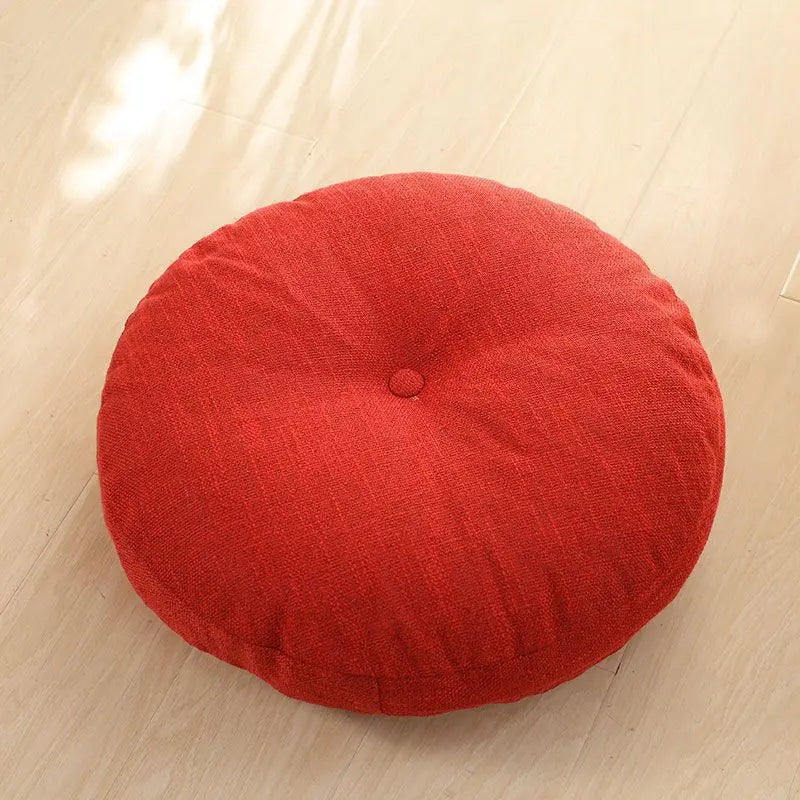 Round Chenille Meditation & Floor Seating Cushion - Nukindz