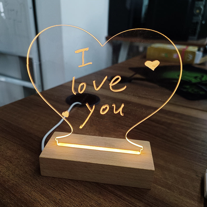 Creative Note Board Creative Led Night Light USB Message Board Holiday Light With Pen Gift For Children Girlfriend Decoration Night Lamp - Nukindz